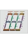 Roto Tripla burkolókeret profilos, vagy sík tetőfedéshez 3x1 EDZ/EDS 650/1400