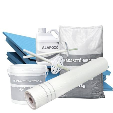 XPS 12 cm vastag lábazati hőszigetelő alaprendszer alapanyag